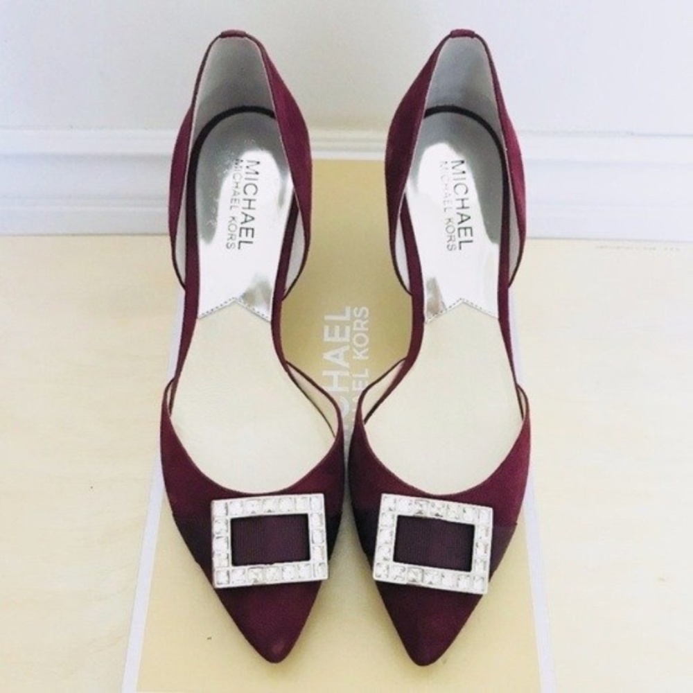 Michael Kors Suede Shirley Mid Pump 7M